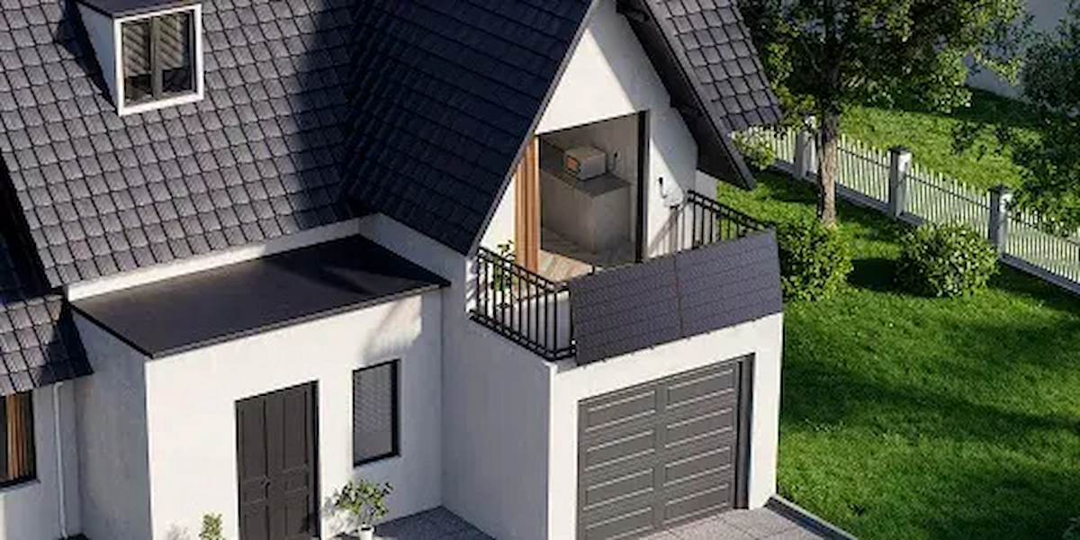 Balkon-Solaranlage